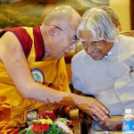 Former President APJ Abdul Kalam with Tibetan spiritual leader Dalai Lama in New Delhi in November 2012.