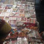 All sorts of rakhis on display at Sector 13 Market Rohini New Delhi