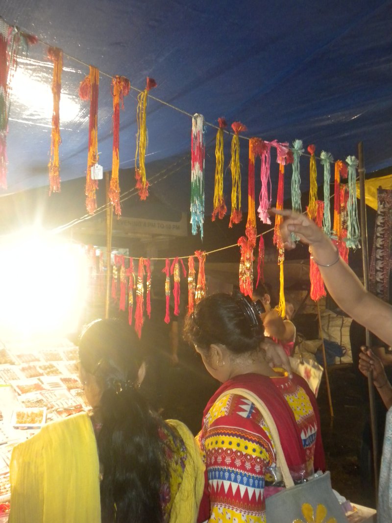 People shopping on the eve of Raksha Bandhan Festival at Sector 13 Market Rohini New Delhi