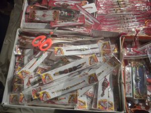 Rakhi threads on sale at Sector 13 Market Rohini New Delhi