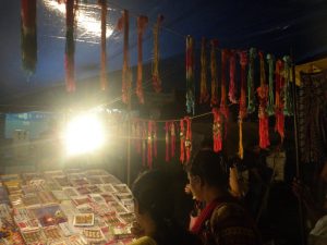 Rakhis and threads on display at Sector 13 Market Rohini New Delhi