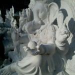 Bhagwan Ganesh Plaster of Paris statues being prepared for Ganesh Chaturthi Festival