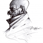 Caricature of Mahatma Gandhi