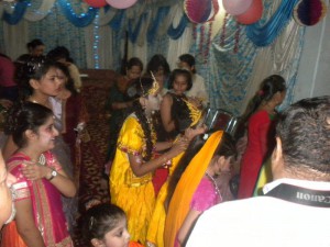 Children participating in Janmashtami celebrations