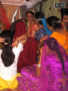 Children waiting for their turn to perform Rasleela on Janmashtami Festival