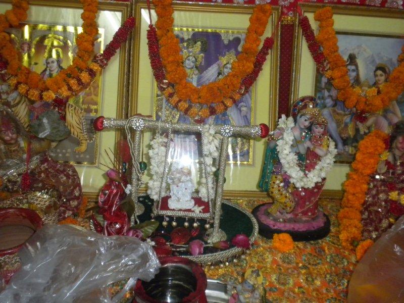 Decorations for Janmashtami celebration