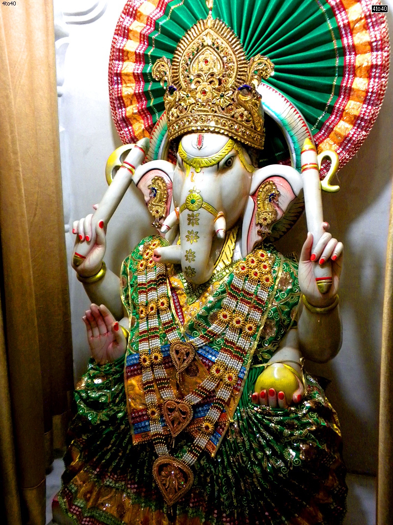 Idol of Ganapati at Ram Mandir, Sector 9, Rohini, New Delhi