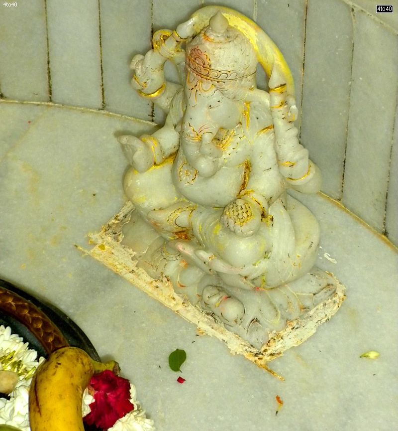 In temples Lord Ganesha statue is placed close to the Shivalinga