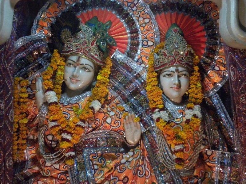 Lord Krishna and Radha Rani statue at Ram Mandir Sector 9 Rohini New Delhi