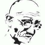 Mohandas Karamchand Gandhi Coloring Page