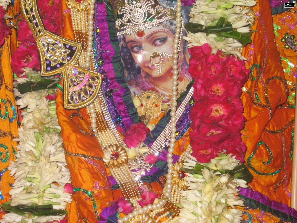 Pitcure of Radha decorated on the Janmashtami eve