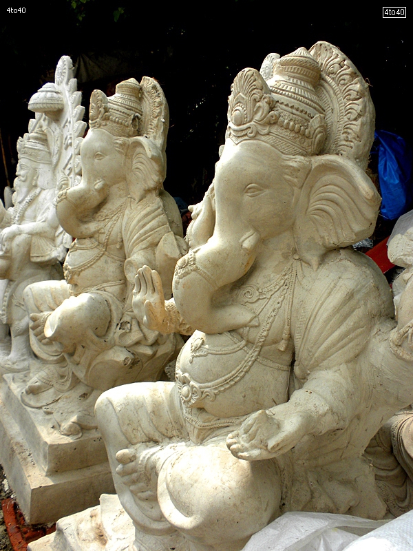 Plaster of Paris. statues are made for Ganesh Chaturthi Festival which are later submerged in water