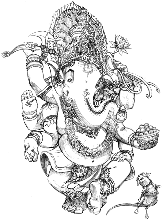Sketch of Lord Ganesha - Kids Portal For Parents