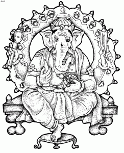 Ganadhakshya - Bhagwan Ganesha Line Art