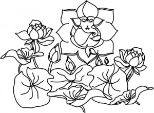 Ganesha and Lotus flowers