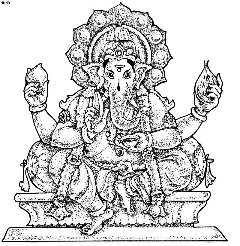 Haridra - Lord Ganesha Coloring Page
