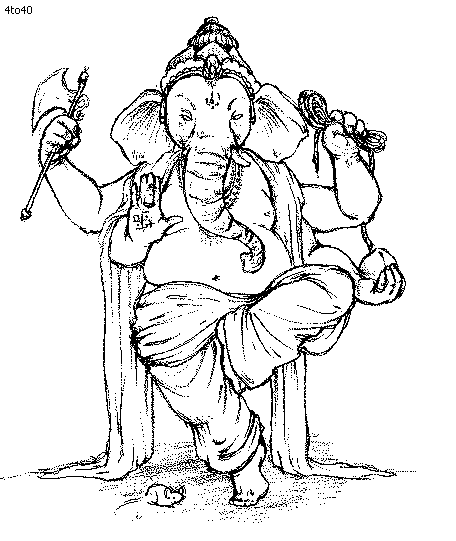 Jai Ganesh Ji Coloring Page