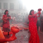 Dhunuchi Dance at a Durga Puja celebration in Gurgaon