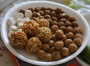 Durga Puja prasad offered to devotees after the completion of Aarti