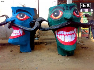 Effigies of Meghnath and Kumbhakaran are also burnt during Dussehra Festival