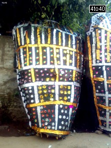 Effigies of Ravana, Meghnath and Kumbhkaran is prepared in part and later assembled at the respective Dussehra venue