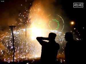 Fireworks at Swarna Jayanti Park, Rohini, New Delhi to mark celebration of Dussehra festival