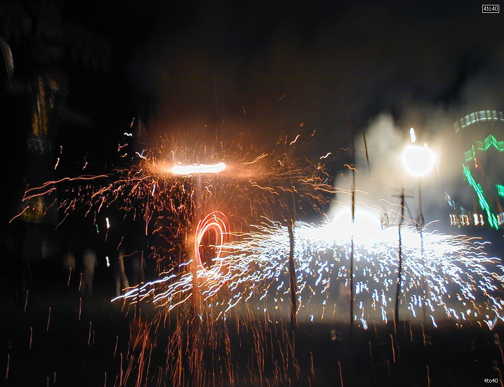 Fireworks at Swarna Jayanti Park, Rohini, New Delhi to mark celebration of Dussehra festival