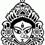 Goddess Durga Face Coloring Page