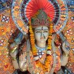 Goddess Parvati Marble Statue in a temple in Rohini, New Delhi