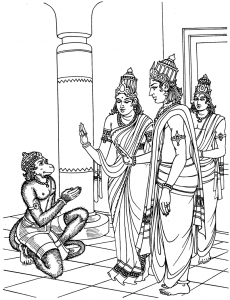 Hanuman, Destined to Live Forever, Takes Leave of Rama and Sita