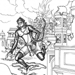 Hanuman sets Lanka on fire