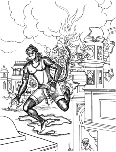 Hanuman sets Lanka on fire