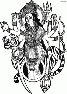 Hindu Goddess Maa Sherawali