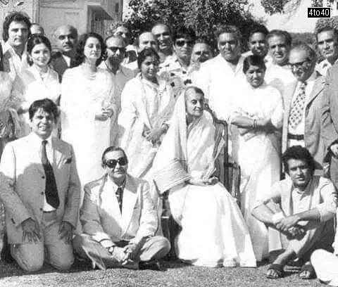 Indira Gandhi with leading Film Industry Personalities