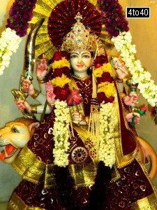 Maa Sherawali Idol in Ram Mandir, Rohini, New Delhi