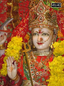 Maa Sherawali Marble statue at a temple in Sector 9, Rohini, New Delhi