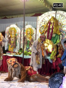 Maa Sherawali dance item during Mata Ki Chowki event at Cosy Apartments, Sector 9, Rohini, New Delhi
