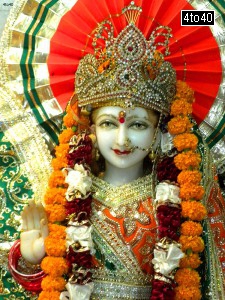 Marble statue of Goddess Sita in Ram Mandir Sector 9, Rohini, New Delhi