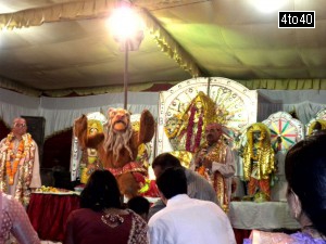 Mata Sherwali Pandal decorated on the ocassion of Mata Ki Chowki