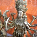 Metal statue of Goddess Kali at Surajkund Crafts Mela