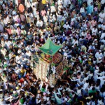 Muslims carry ‘Taziya’ in a Muharram procession in Mirzapur on October 24, 2015