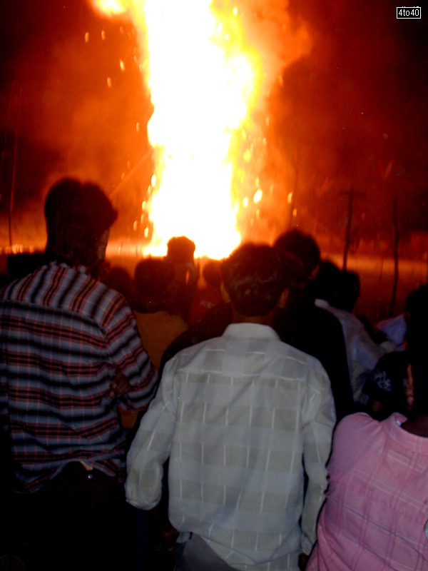 On Vijaya Dashmi effigies of Ravana, Meghnath and Kumbhakaran are burnt