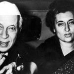 Pandit Jawaharlal Nehru with Smt. Indira Gandhi