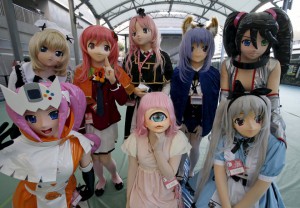 Participants in costume pose for a picture after a Halloween parade in Kawasaki, south of Tokyo, on October 25, 2015