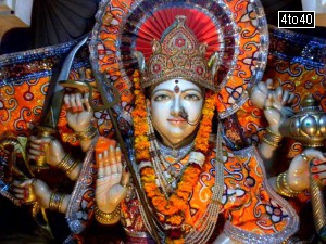 Parvati is expressed in many different aspects. As Annapurna she feeds, as Durga she is ferocious