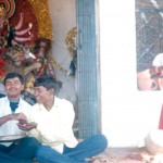 Prasad is offered to devotees on completion of prayers at Durga Puja