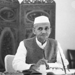 Prime Minister Lal Bahadur Shastri of India in his office in Parliament