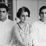 Rajiv and Sanjay Gandhi with their mother Smt. Indira Gandhi