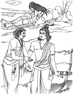 Rama Renounces His Wrath, Puts Aside His Weapons