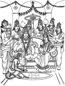 Rama, Sita and Their Entourage at the Coronation